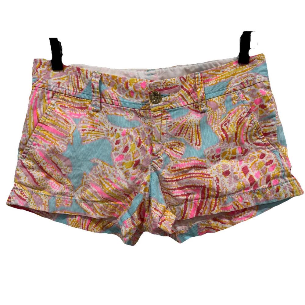 LILLY PULITZER The Walsh Shorts TINI BIKINI BREAKWATER BLUE Cotton‎ Size 2